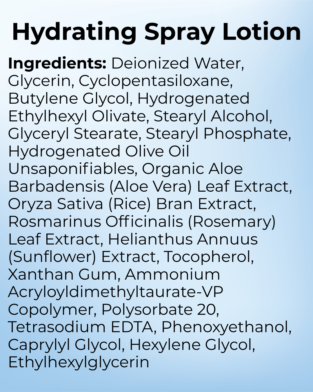 Hydrating Spray Lotion